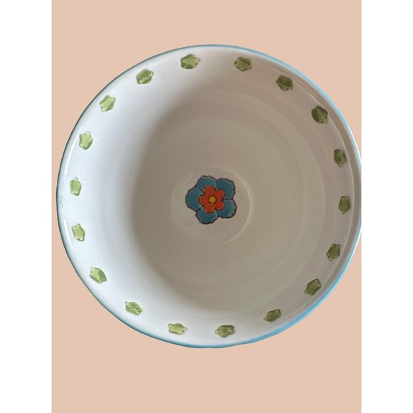 DUTCH WAX Porcelain Hand Painted Floral Blue Mug by Coastline Imports 12oz - Picture 5 of 9